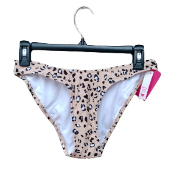 Xhilaration Animal Print Bikini Bottoms High Leg Scoop Waist NWT Leopard - Picture 2 of 10